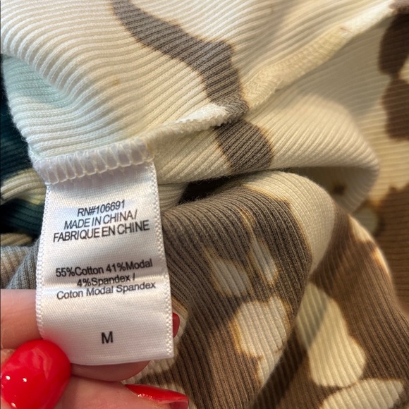 Young Fabulous & Broke Dax Tie Dye Long Sleeve ribbed knit Bodycon maxi Dress - Picture 9 of 9